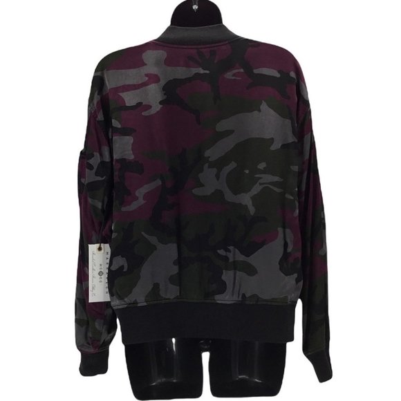 Marrakech Women's Camouflage Bomber Jacket Size S NWT - Picture 3 of 3